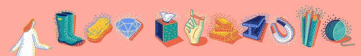 從古至今醫療品牌持續發展歷程  插畫設計展示
