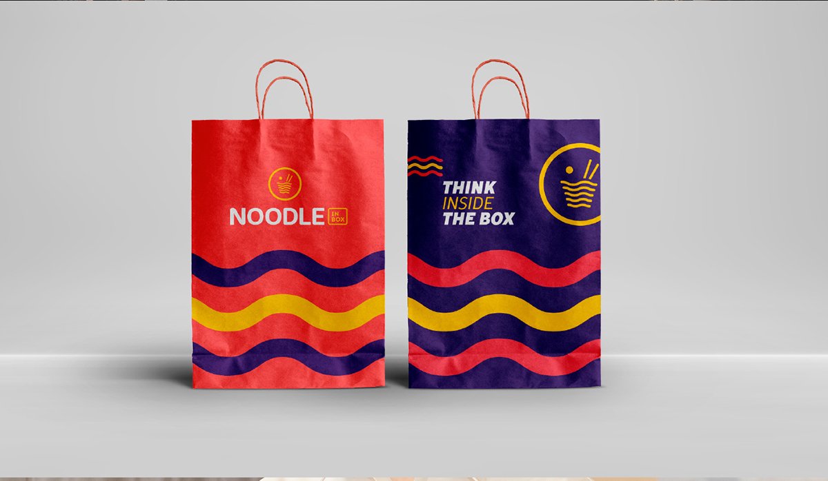 NOODLE餐飲品牌設計  紙袋包裝設計