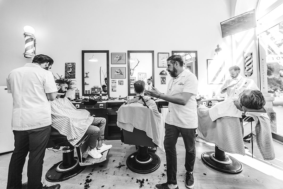 Barbearia Porto理發店品牌形象  實景拍攝