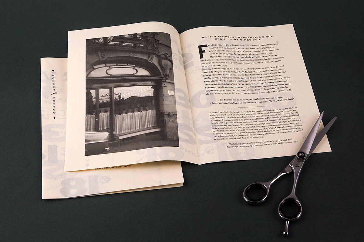 Barbearia Porto理發店品牌形象  畫冊設計