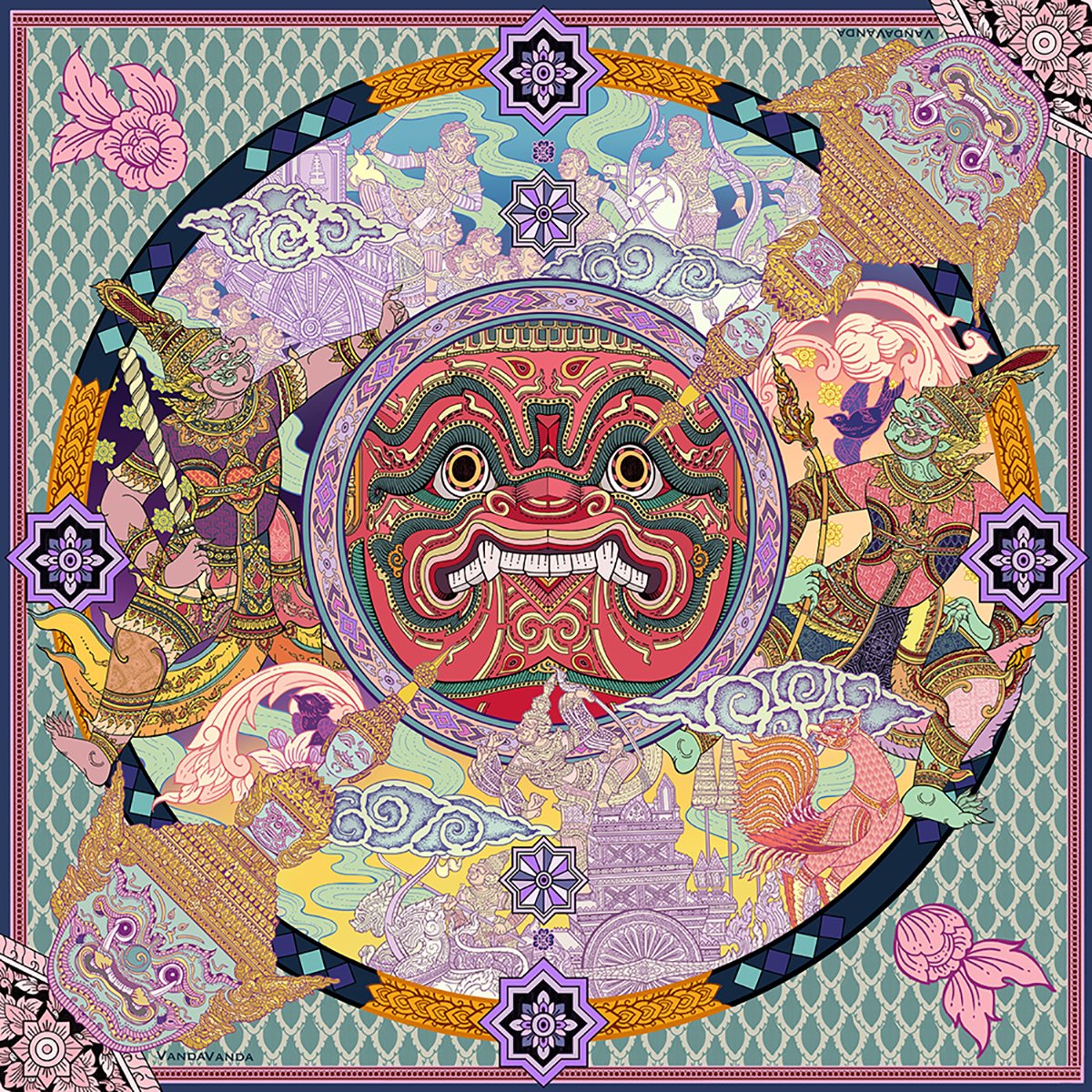 深圳品牌設(shè)計(jì)  深圳品牌策劃  Vandavanda圍巾品牌形象設(shè)計(jì)  插畫展示