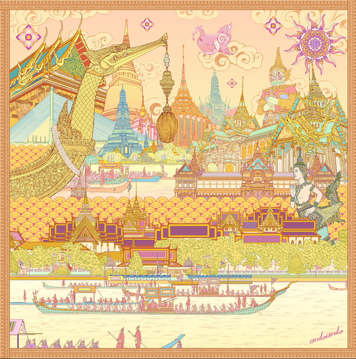 深圳品牌設(shè)計(jì)  深圳品牌策劃  Vandavanda圍巾品牌形象設(shè)計(jì)  插畫展示