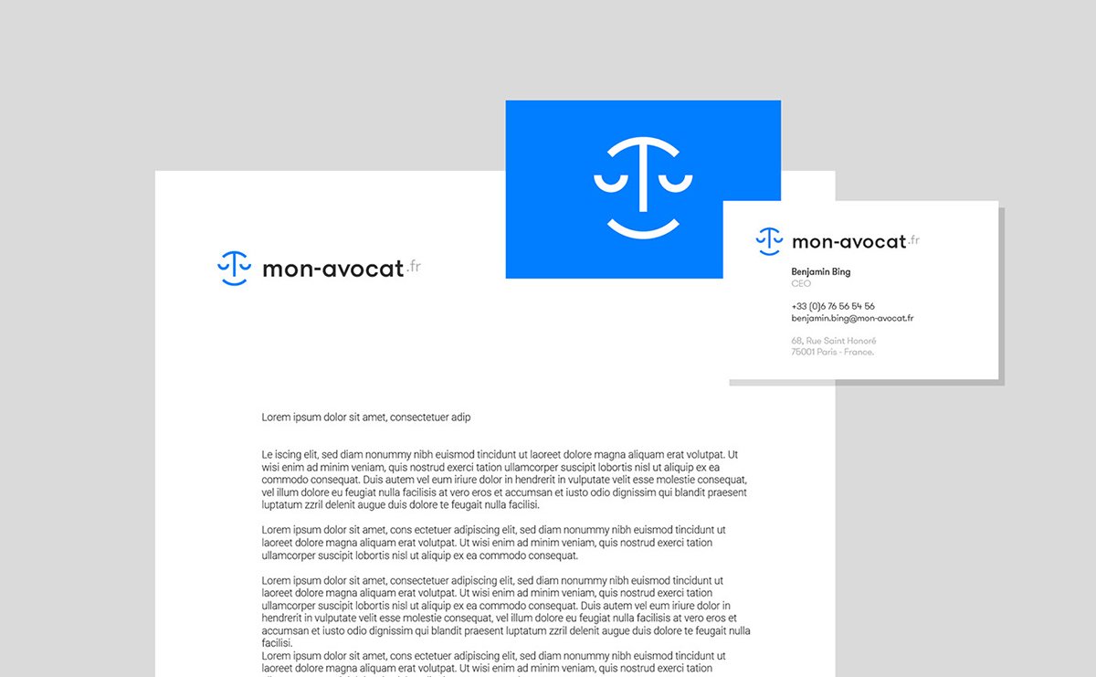 深圳品牌設計  深圳品策劃  Mon-avocat.fr網站品牌形象設計  名片設計