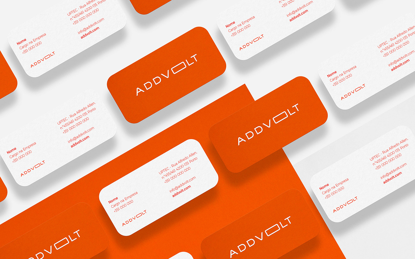 葡萄牙Addvolt 創新科技企業品牌設計欣賞，企業形象設計，深圳品牌設計，左右格局