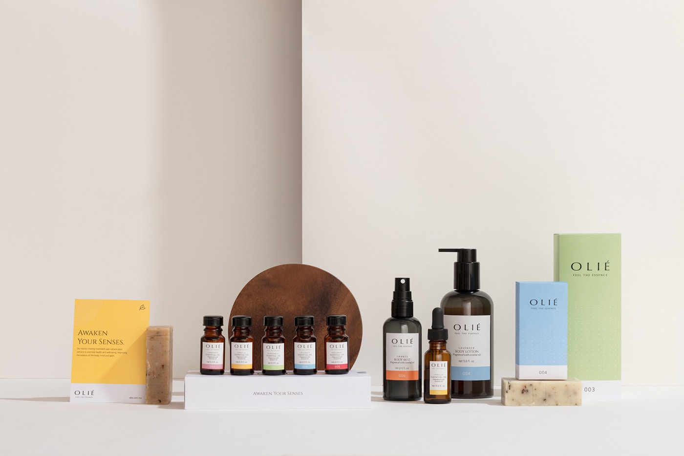 OLIE 香薰產品零售企業品牌設計案例，化妝品品牌設計，品牌設計公司，深圳品牌設計，左右格局