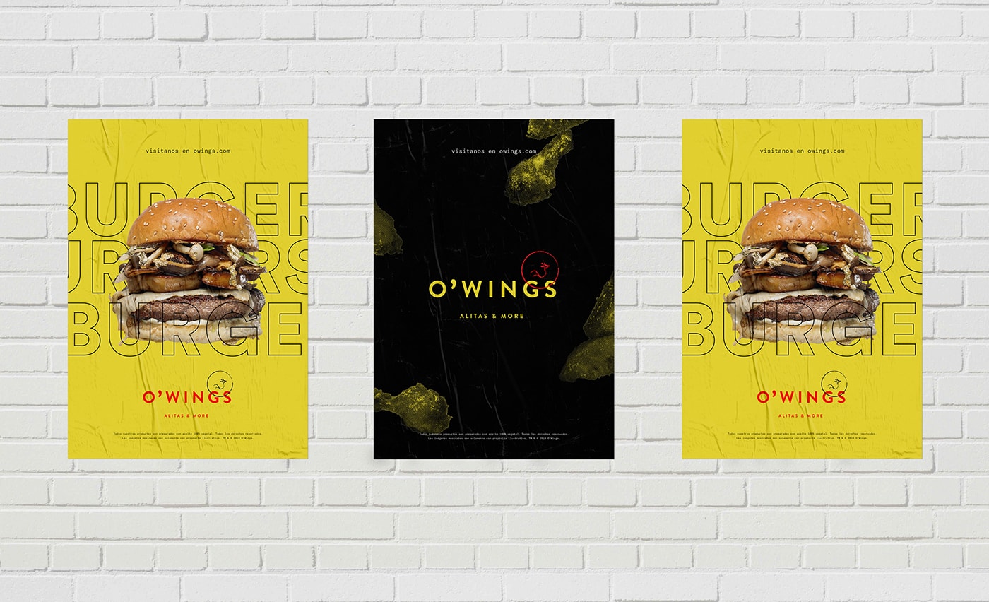 O'Wings 高檔快餐店品牌設計——品牌視覺營銷塑造差異化，餐飲品牌設計，餐飲視覺營銷，品牌設計公司，深圳品牌設計，左右格局