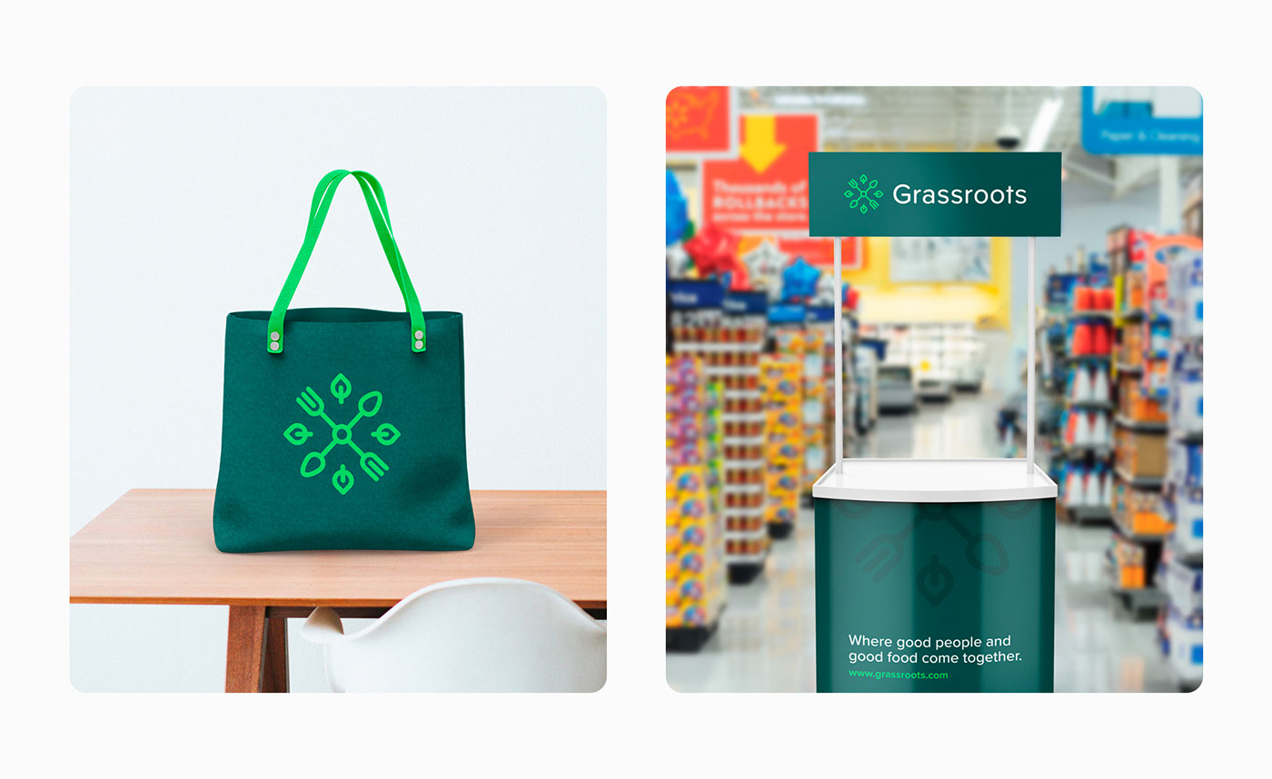 Grassroots 優質食品企業品牌形象設計，食品品牌設計，食品品牌策劃，深圳品牌設計，左右格局