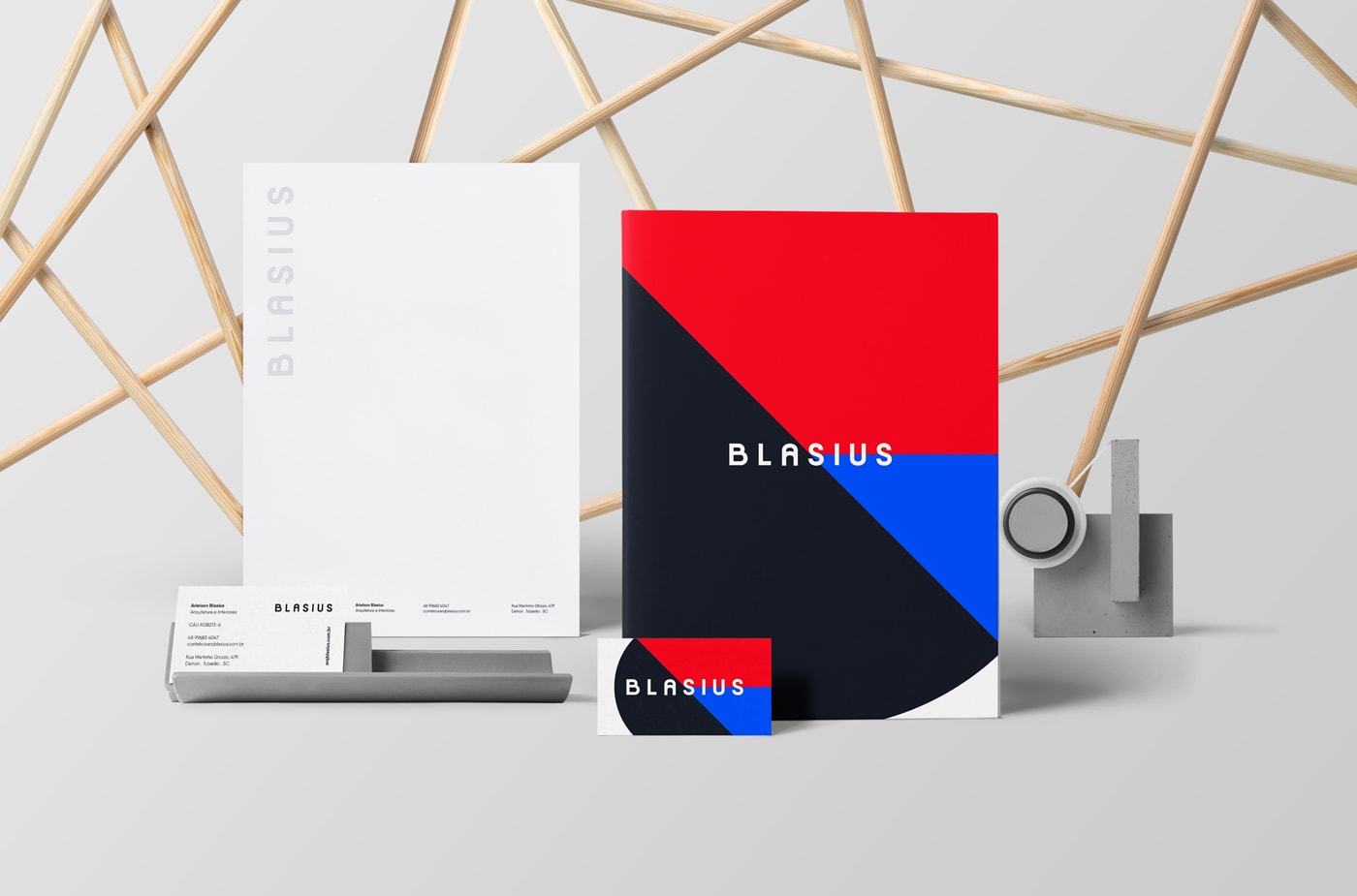 知名 BLASIUS 巴西建筑企業品牌設計案例欣賞，建筑品牌設計，企業形象設計，深圳品牌設計，左右格局