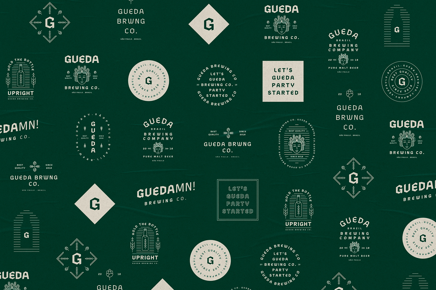 Gueda 精釀啤酒品牌設計和品牌包裝策劃，餐飲品牌設計，啤酒品牌設計，品牌包裝策劃，深圳品牌設計，左右格局