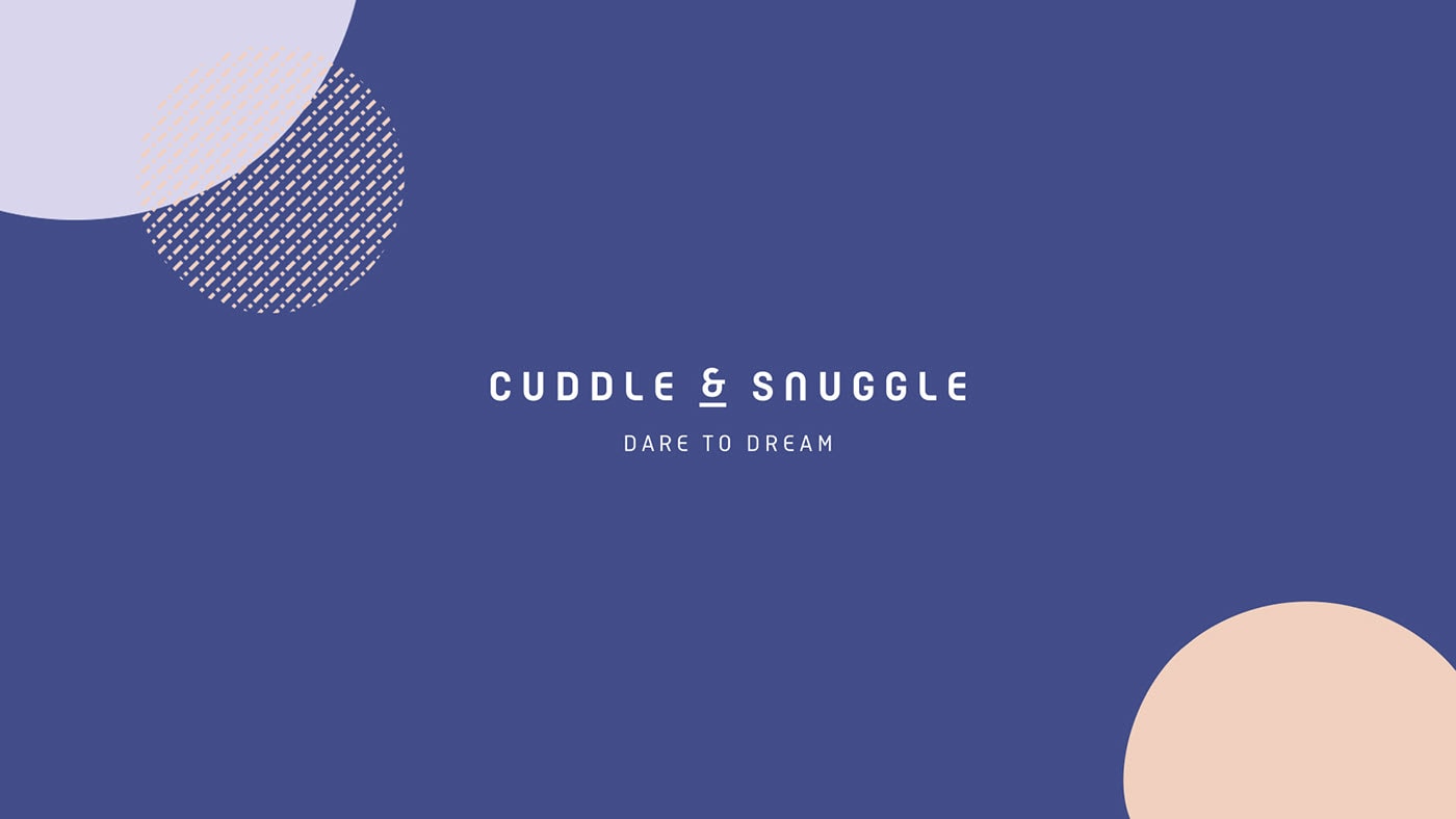 現(xiàn)代奢華Cuddle Snuggle家紡品牌設計和品牌策劃案例，家居品牌設計，家居品牌策劃，深圳品牌設計，左右格局