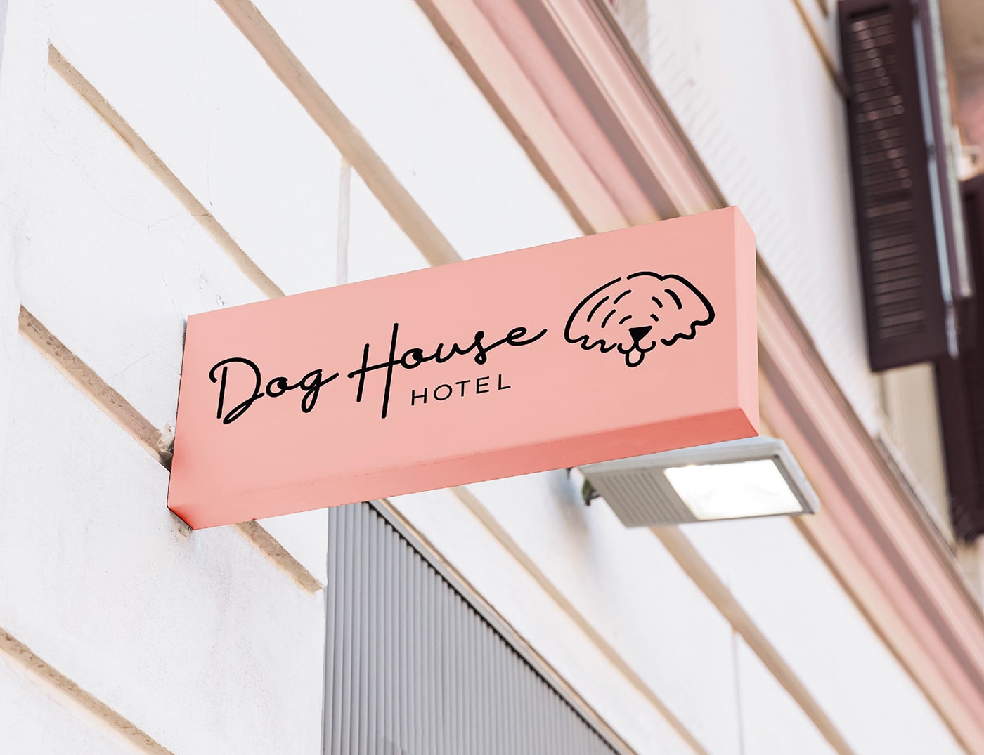 Dog House 創意主題酒店品牌形象設計案例，主題酒店品牌設計，品牌形象策劃，深圳品牌設計，左右格局